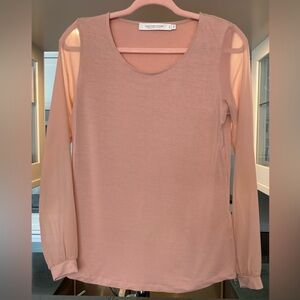 Simon’s Contemporaine Sheer Sleeve Blouse